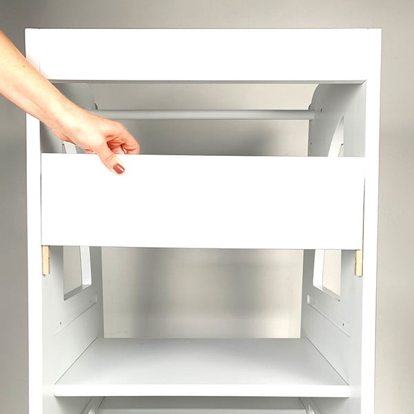 Balta priekšējā aizsargjosla bērnu tornim Montessori – Rocket Baby-image-2