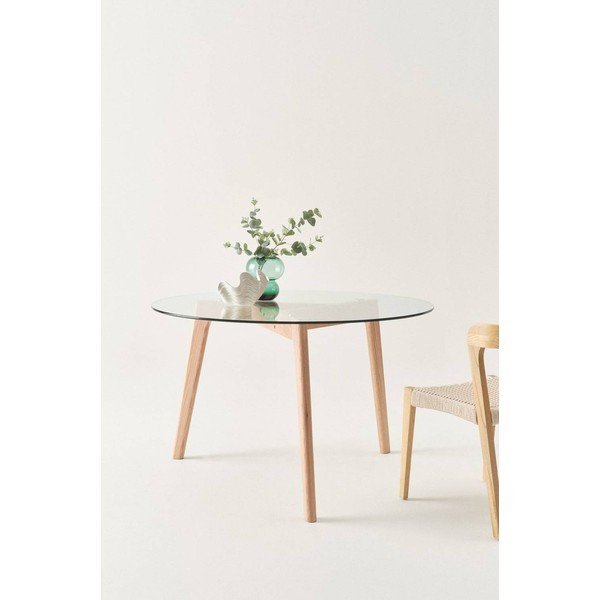 Ozola masīvkoka apaļš ēdamgalds ø 120 cm Malevik – Jotex-image-1