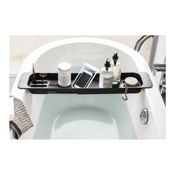 Melns regulējams plaukts vannai YAMAZAKI Tower-image-1