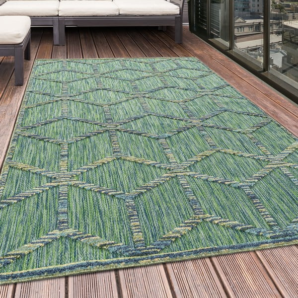 Zaļš āra celiņa paklājs 80x250 cm Bahama – Ayyildiz Carpets-image-1