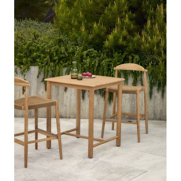 Akācijas masīvkoka dārza bāra galds 78x78 cm Sori – Kave Home-image-1