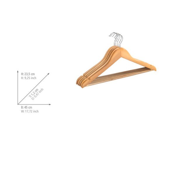 Koka drēbju pakaramie (5 gab.) Eco – Wenko-image-1