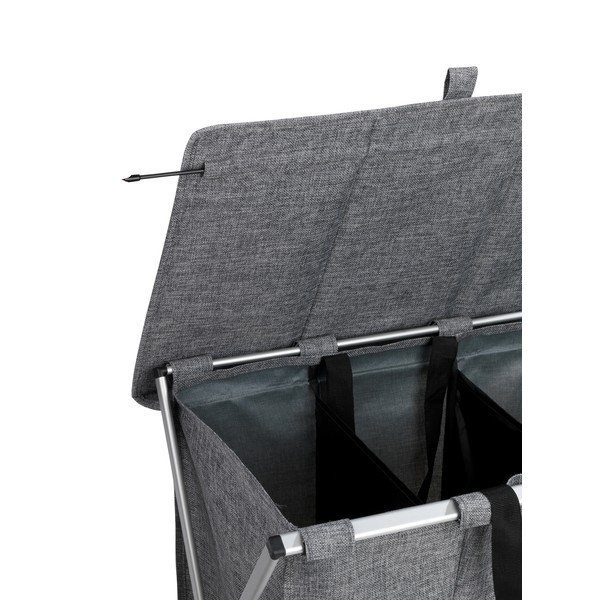 Wenko Trio pelēks 3 nodalījumu veļas grozs, tilpums 118 l-image-4