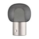 Sudraba krāsas alumīnija LED galda lampa ar stikla abažūru (augstums 32 cm) Iris – Blomus