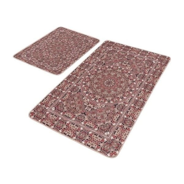 Brūni samta vannas istabas paklājiņi (2 gab.) 60x100 cm – Mila Home