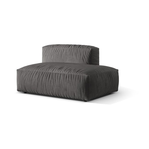 Pelēka samta modulārā dīvāna daļa (ar labo stūri) Martina – Micadoni -image-1