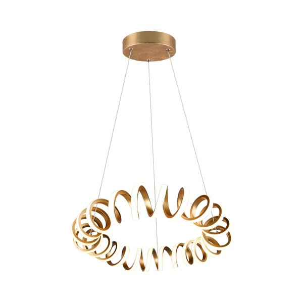 Zelta krāsas LED piekaramā lampa ø 55 cm Curl – Trio-image-2