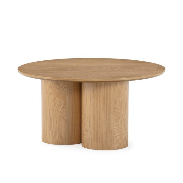 Dabīga toņa apaļš žurnālgaldiņš ar ozolkoka imitāciju ø 80 cm Lua – MOME-image-3