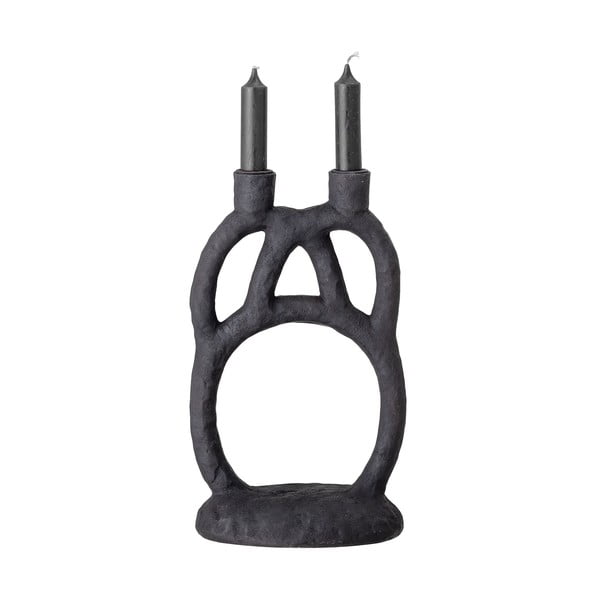 Melns svečturis Bloomingville Ramina, augstums 29 cm-image-2