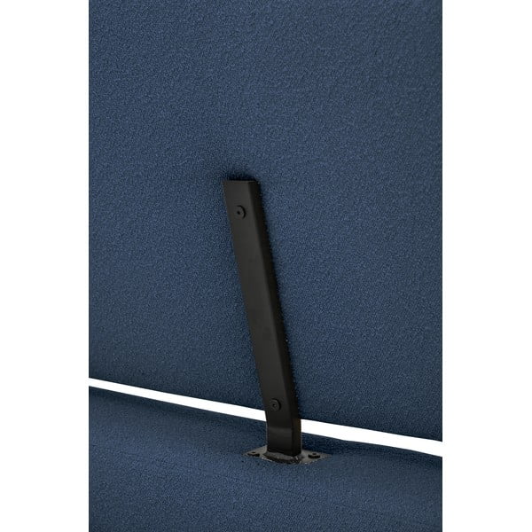 Tumši zila polsterēta divvietīga gulta ar redelēm 140x200 cm Odette – Scandic-image-1