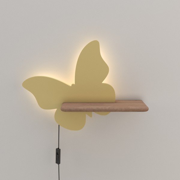Dzeltena bērnu lampa Butterfly – Candellux Lighting-image-1