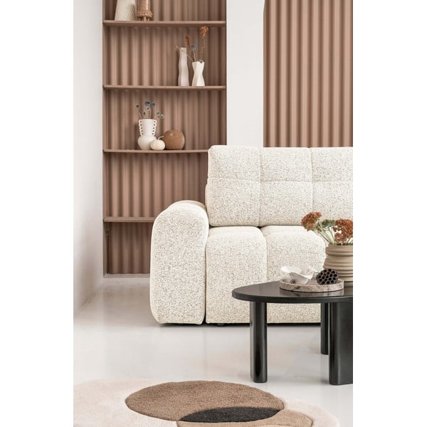 Krēmkrāsas salokāms modulārais stūra dīvāns ar uzglabāšanas vietu (ar labo stūri) Lulu – Miuform-image-4