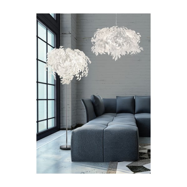 Balta piekaramā lampa ar spalvām Reality Pendant Leavy, augstums 150 cm-image-1