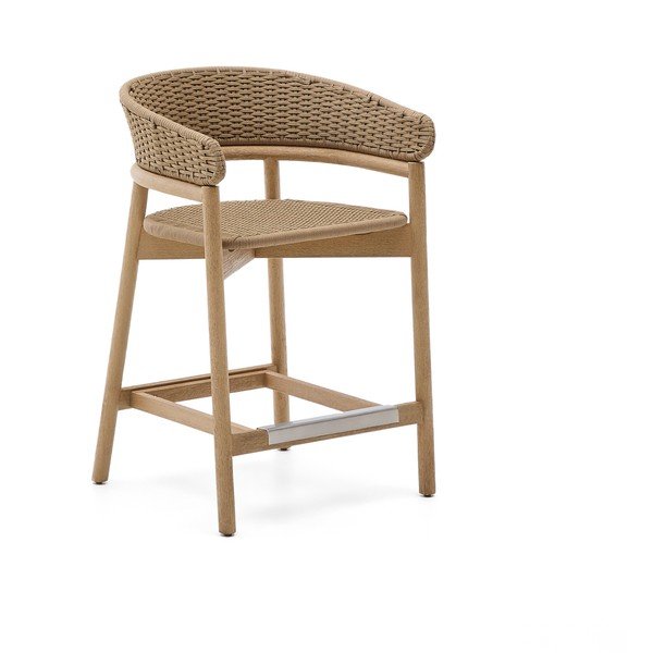 Dabīga toņa masīvkoka dārza bāra krēsls Arinella – Kave Home