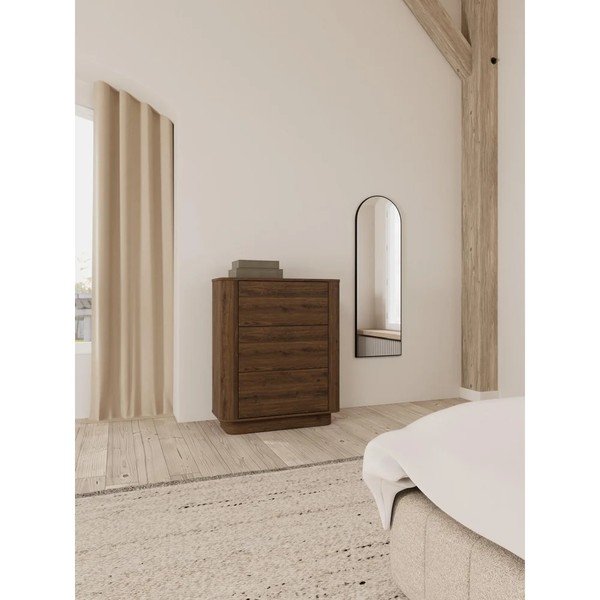 Tumša dabīga toņa kumode ar ozolkoka imitāciju 90x107x40 cm Atmore – Actona-image-1