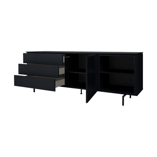 Melna zema kumode 210x76 cm Plain – Tenzo-image-3