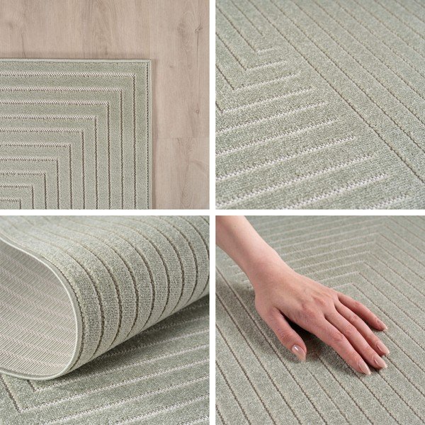 Zaļš apaļš iekštelpu un āra paklājs ø 80 cm Nova 1202 – Ayyildiz Carpets-image-2