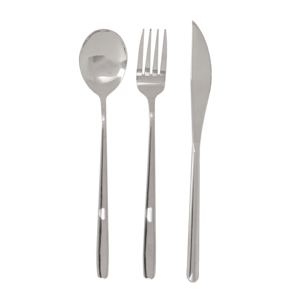 Sudraba krāsas nerūsējošā tērauda galda piederumi (6 gab.) Mimo – Premier Housewares-image-2