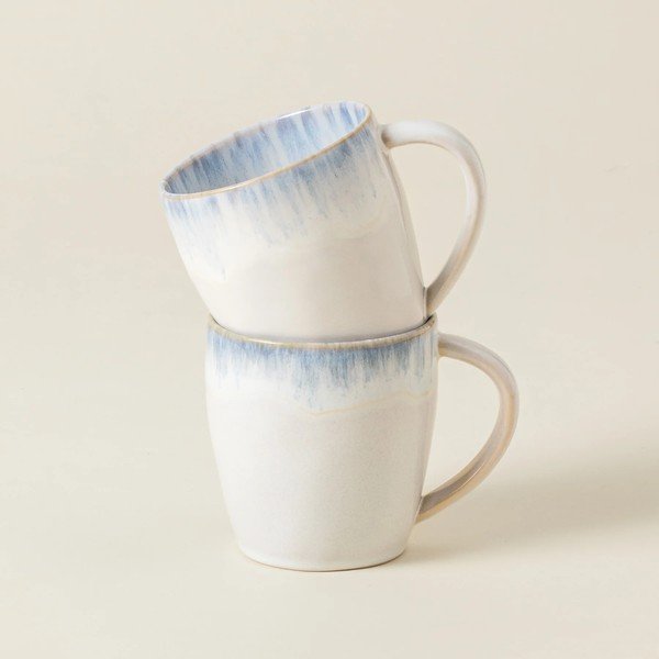 Balta/gaiši zila māla krūze 440 ml Brisa – Costa Nova-image-2