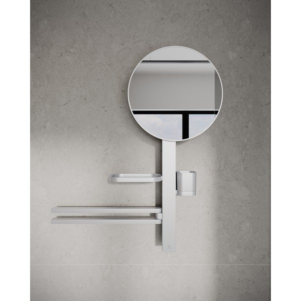 Sienas spogulis ar plauktu/ar pakaramo ø 33 cm ALU+ – Ideal Standard-image-1