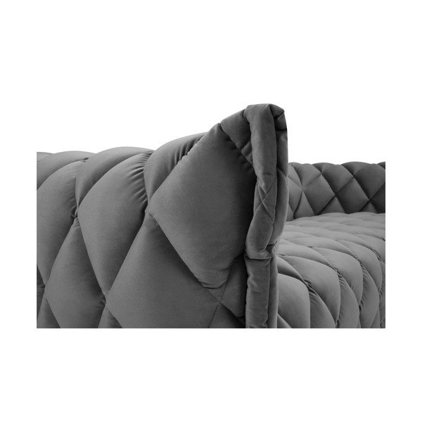 Gaiši pelēks samta dīvāns 228 cm Flandrin – Interieurs 86-image-1