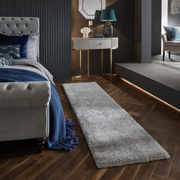Pelēks celiņa paklājs no pārstrādātas šķiedras 60x230 cm Velvet – Flair Rugs-image-1