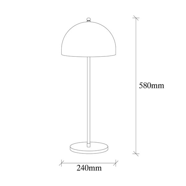 Zelta krāsas galda lampa ar metāla abažūru (augstums 58 cm) Can – Opviq lights-image-4