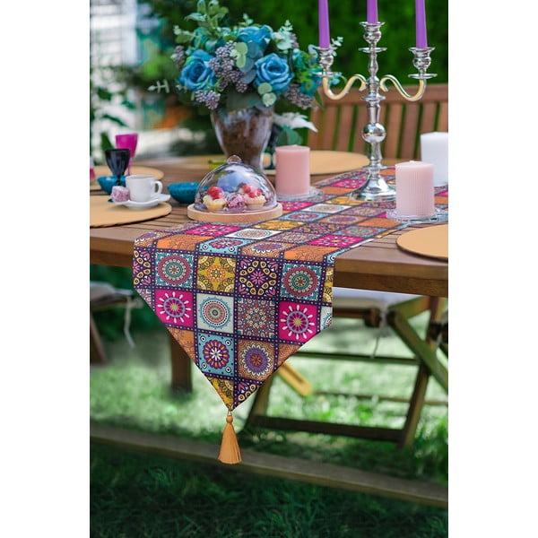 Galda celiņš 45x140 cm Mandala Tiles – Minimalist Cushion Covers-image-2