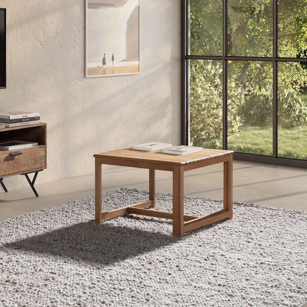 Dabīga toņa ozola masīvkoka žurnālgaldiņš 60x70 cm Unai – MOME-image-1