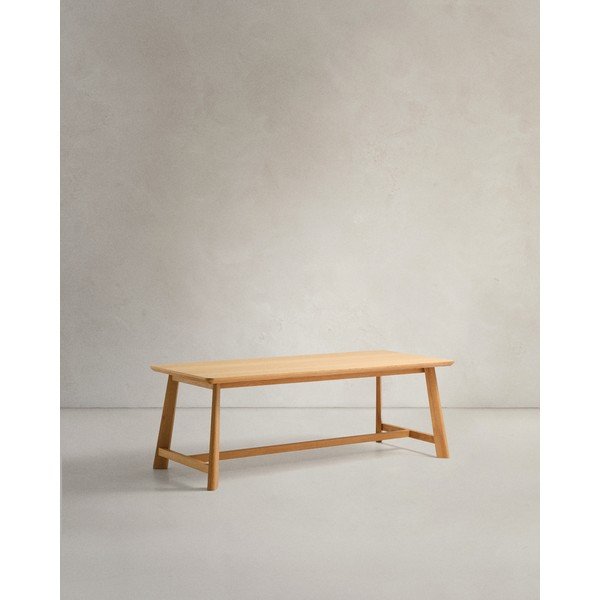 Ēdamgalds ar ozolkoka imitācijas galda virsmu 100x220 cm Idun – Kave Home