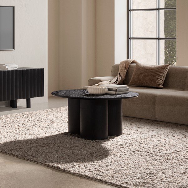Melns apaļš žurnālgaldiņš ø 80 cm Lua – MOME-image-2