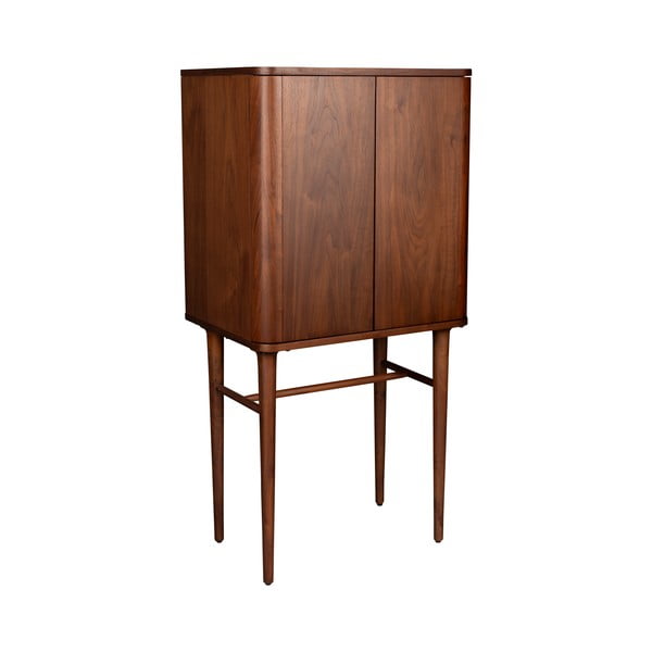 Brūns skapītis ar riekstkoka imitāciju ar bīdāmām durvīm 62x125x45 cm Morrison – Dutchbone-image-2