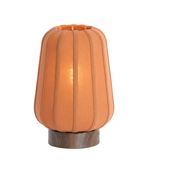 Terakotas oranža metāla galda lampa ar auduma abažūru (augstums 29 cm) Bibia – Light & Living-image-2