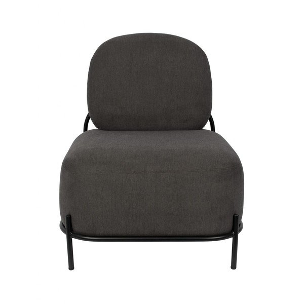 Tumši pelēks krēsls White Label Polly-image-2