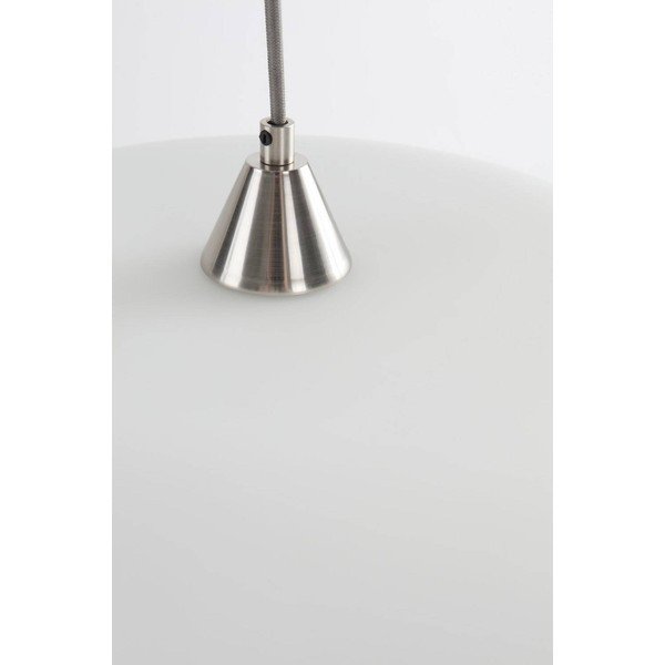 Balta/matētas sudraba krāsas piekaramā lampa no opāla stikla ø 43 cm Thalia – Jotex-image-2