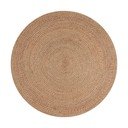Lašrozā/dabīga toņa džutas apaļš paklājs ø 133 cm Capri – Flair Rugs