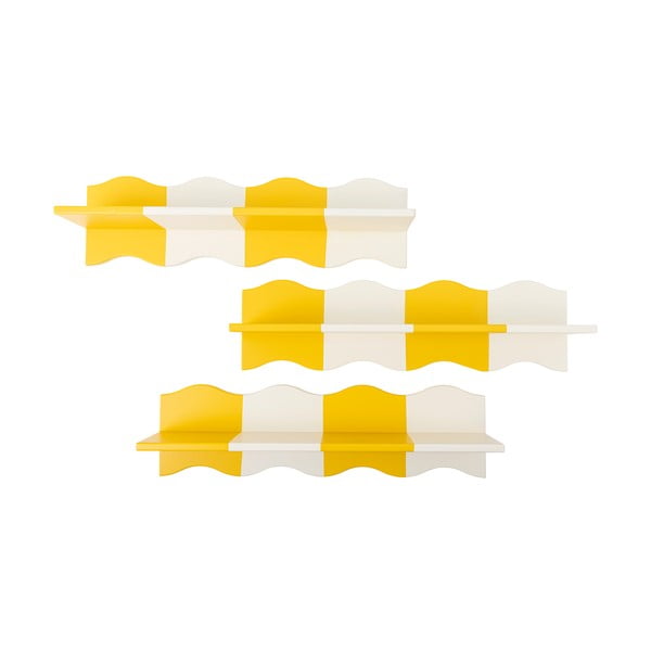 Dzeltens/balts bērnu plauktiņš 80 cm Bubbi – Bloomingville Mini-image-4