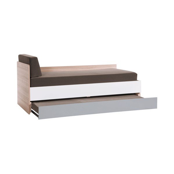 Vienvietīga gulta ar baltām un pelēkām detaļām Vox Evolve, 90 x 200 cm-image-2