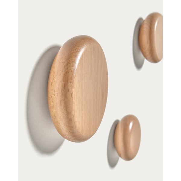 Dabīga toņa koka sienas āķi (3 gab.) Nadue – Kave Home-image-1