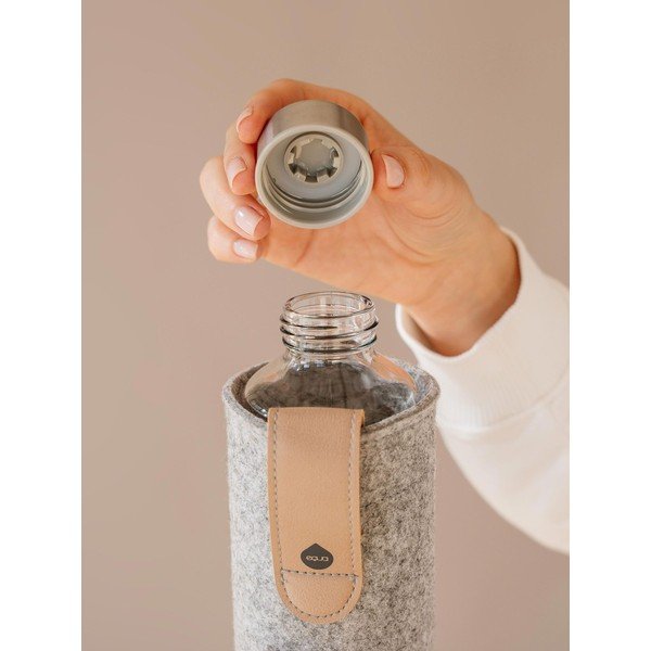 Stikla ūdens pudele no borosilikāta ar filca apvalku Equa Mismatch Sand Sky, 750 ml-image-1
