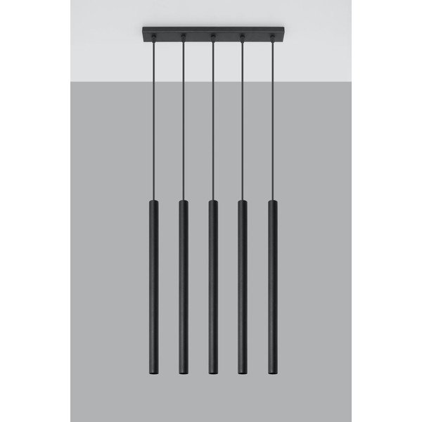 Melna griestu lampa Sollux Fideus, garums 45 cm-image-3