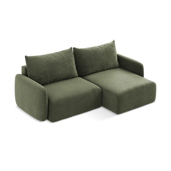 Zaļš salokāms/ar uzglabāšanas vietu stūra dīvāns (ar labo stūri) Kalena – Makamii-image-3