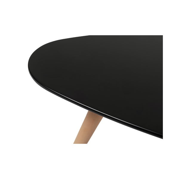 Melns žurnālgaldiņš ar dižskābarža koka kājām Furnhouse Fly, 116 x 66 cm-image-3