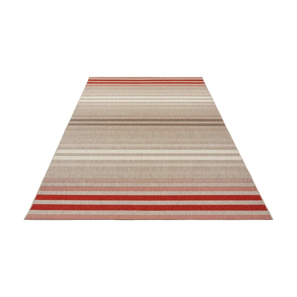 Sarkans un krēmkrāsas āra paklājs NORTHRUGS Paros, 160 x 230 cm-image-1