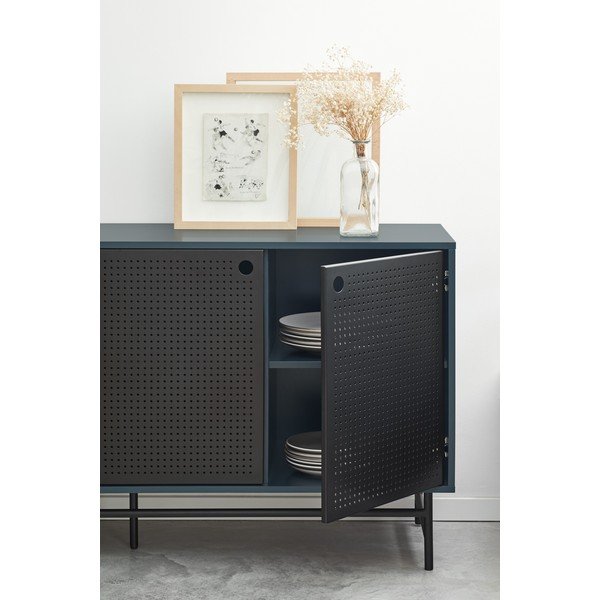 Melni zila kumode Teulat Punto, platums 150 cm-image-4