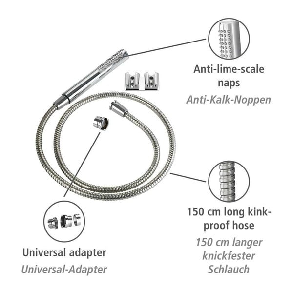 Dušas šļūtene izlietnei ar dubulto sienas kronšteinu Wenko-image-4