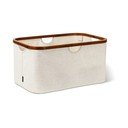 Krēmkrāsas tekstila salokāms veļas grozs Bamboo/Linen – Bigso