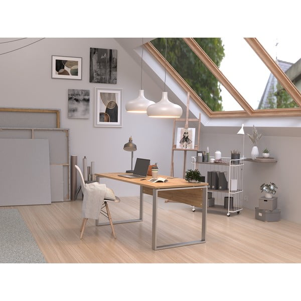 Darba galds ar ozolkoka imitāciju 79x158 cm Altino – Germania-image-1