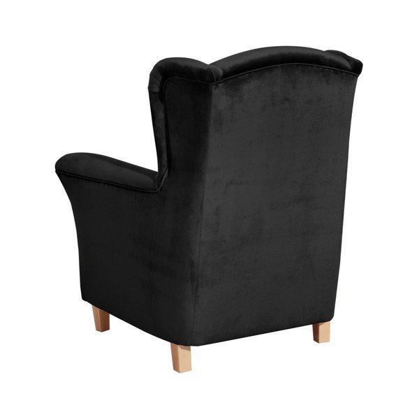 Melns atzveltnes krēsls Max Winzer Agnetha Suede-image-2