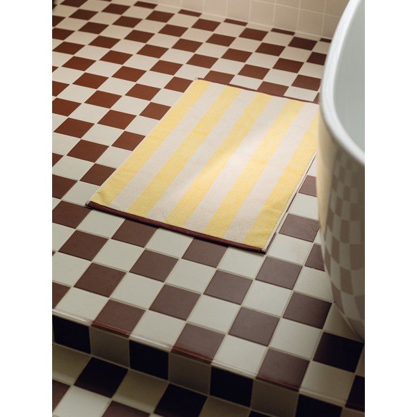Dzeltens tekstila vannas istabas paklājiņš 50x80 cm Gobo – noo.ma-image-1